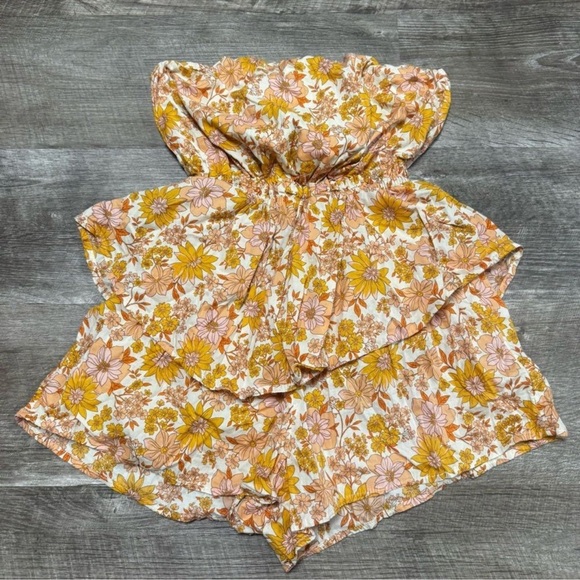 American Eagle Tube Top Ruffle Romper Size XS - Picture 3 of 9